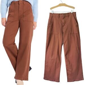 PISTOLA Nicole Wide Leg High Waist Pocket Pant Size 29  Spice Brown Cognac Fall